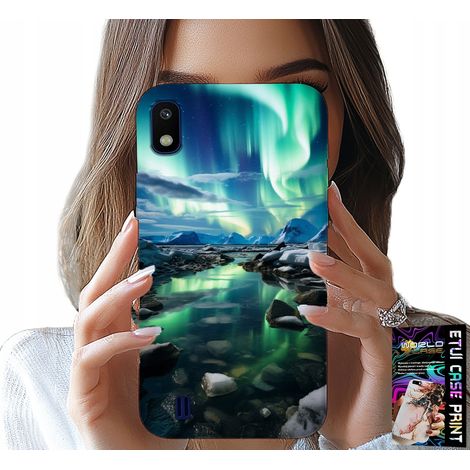 Custodia per Samsung A10 - custodia in vetro Alaska Aurora Borealis Stawik + vetro (1/5)