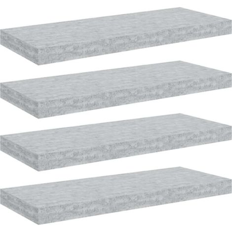 Maison Exclusive - Schweberegale 4 Stk. Betongrau 60x23,5x3,8 cm (1/5)