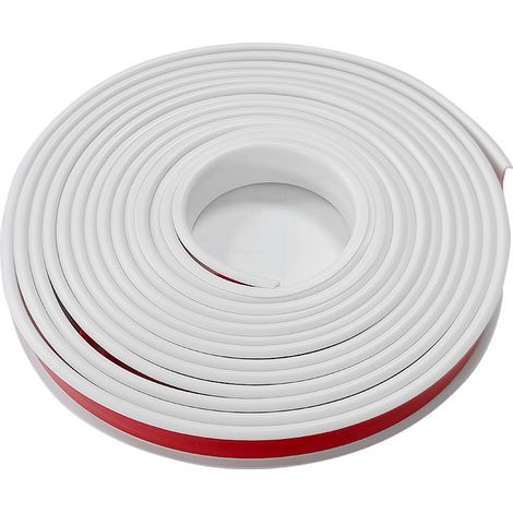 Protector de esquinas en forma de U, flexible, de TPE, para mesas de bebé, con reverso autoadhesivo para esquinas de mesas y muebles (3 m x 18 mm, blanco)