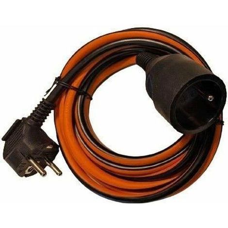 Chacon Elektrische Verlängerungskabel 10 Meter Schwarz 3500W