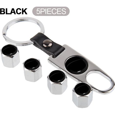 Bouchons de valve de pneu (argentés) avec clé et capuchon anti-poussière, compatibles avec Montero V80 Sport et Lancer. (1/5)