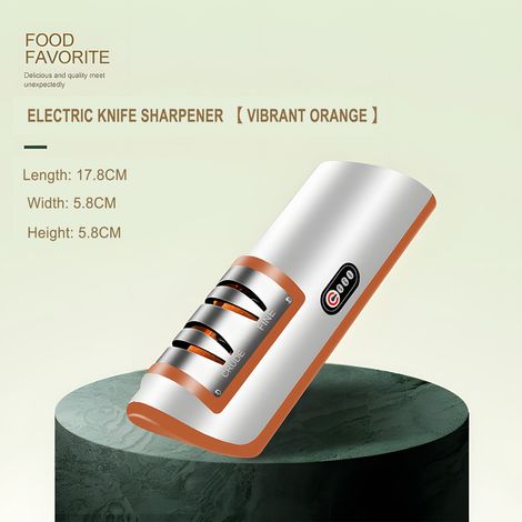 Aiguisoir Électrique - Acier Tungstène - 4 Étapes - Pour Couteaux Cuisine - Chargeable - 17,8 x 5,8 x 5,8 cm - 1 Pièce (1/5)