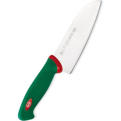 Sanelli Premana Professional Coltello Santoku, Acciaio Inossidabile, Verde/Rosso, 29.0x3.0x5.5 cm (1/4)