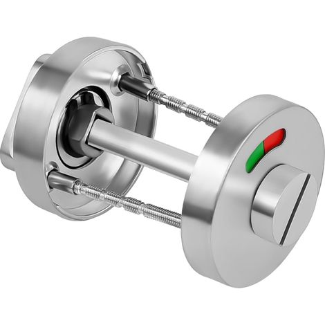 Serrure de Salle de Bain avec Bouton Rotatif,Rosaces en Acier Inoxydable