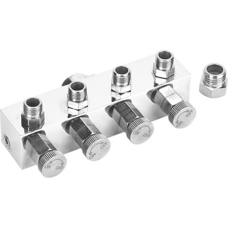 Raccord adaptateur multi-fonction réglable en aluminium pour répartiteur de tuyau d'air, accessoire de pistolet à air comprimé 1 (1/5)