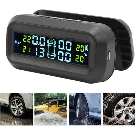 AN-02 Moniteur de pression des pneus sans fil pour camions, camionnettes et camping-cars avec écran LCD (livré avec batterie intégrée) (1/5)
