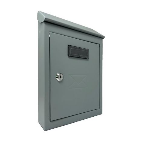 CASSETTA POSTA TRADIZIONE + CILINDRO MAXI  ACCIAIO VERN GRIGIO 200X60 H.300