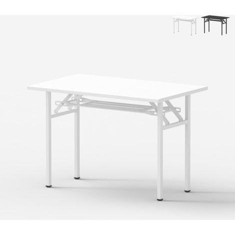Foldesk Plus 100x60cm Klappbarer Schreibtisch für das Büro platzsparender 2 Ebenen - Weiß (1/5)
