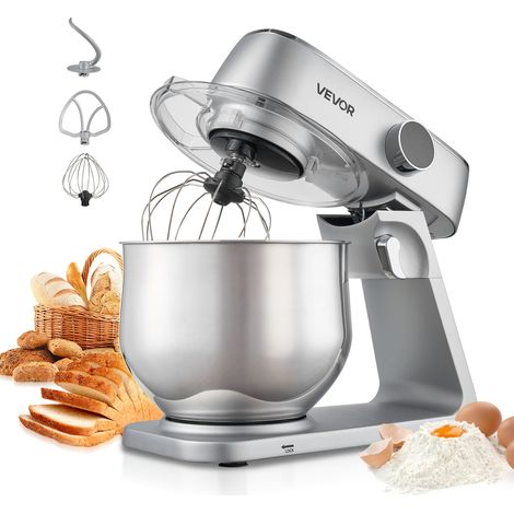 Robot Pâtissier 7,4 L, Batteur sur Socle 1800 W, Mixeur à Pâte 10 Vitesses, Tête Inclinable, Bol en Inox, avec Crochet Pétrisseur, Fouet et Batteur, pour Mélange, Fouettage et Pétrissage (1/5)