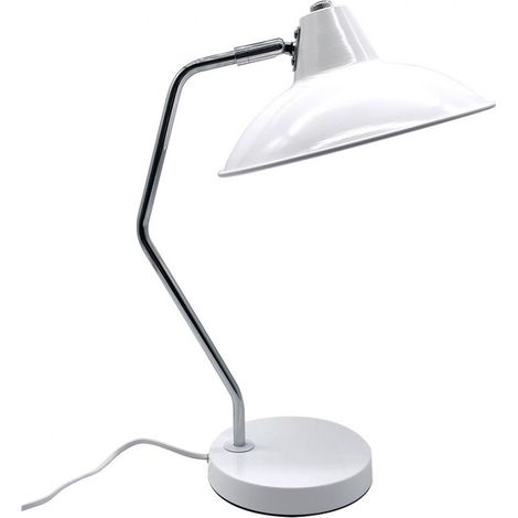 FABRILAMP 161571001  Flexo Elian 1xe27 Bianco/cromo 44x24x35 cm Orientabile E Snodabile (1/2)