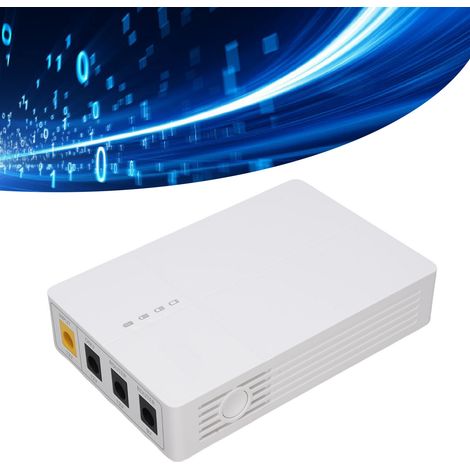 Mini onduleur mobile 12V2A/9V1A, onduleur de secours pour les coupures de courant des caméras, alimentation sans interruption haute capacité de 6000 mAh pour routeurs. (1/5)