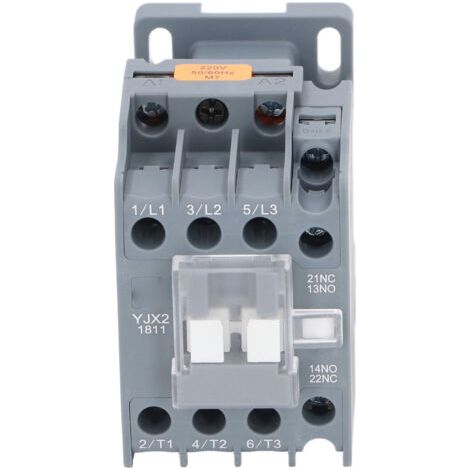 Contacteur AC 3 pôles 1NO 1NC 18A, montage sur Rail, Contact argenté, contrôleur de moteur basse tension 220V (1/5)