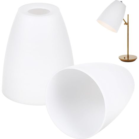 Petit Abat-jour en Plastique pour E14 Lampe de Table Lampe de Bureau Remplacement Abat-jour Couvercle 11,5 x 11,5 x 11,5 cm Pour Salon Chambre Bureau 2 Pièces (1/5)
