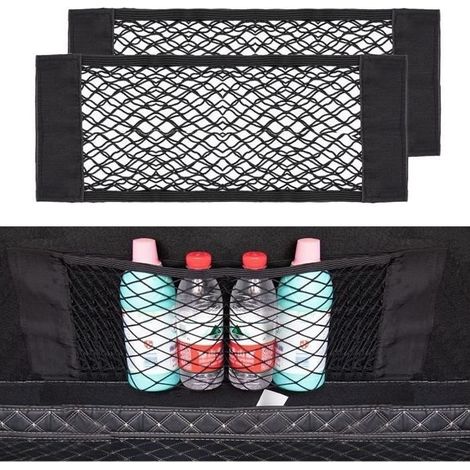 Storage of Trunk Car - Non specified - 60x25cm - Net Elastique - 2 Pcs - Black (1/4)