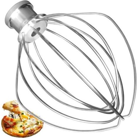 Fouet en fil d'acier inoxydable K45WW pour KitchenAid, accessoire pour Kitchen Aid, mélangeur sur socle à tête inclinable de 4.5 et 5 litres (1/4)