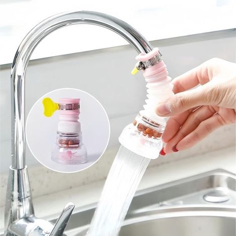 4-piece water tap with swivel function, water saving device, 360° rotating plastic kitchen mixer tap, suitable for kitchen and bathroom. (1/5)