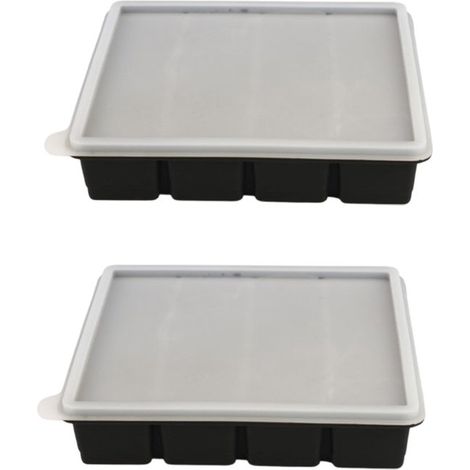 Lot de 2 moules en silicone – Congélation – Étanches – Préparation repas – Four et congélateur (1/5)