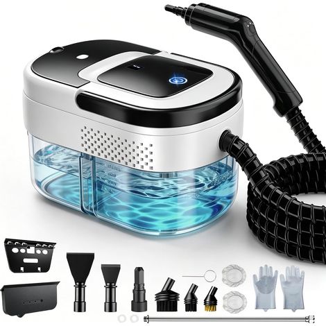 Nettoyeur Vapeur 3 Bar, Bouton Tactile, 1600ML, 13 Accessoires, chauffage rapide 15S, 3 niveaux réglables, réservoir grande capacité, à main, pour cuisine/salle de bain, facile à utiliser (1/5)