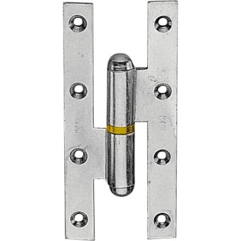 Paumelle PICARDE bouts carrés acier zingué avec bague laiton 220 x 80 mm droite - FAURE ET FILS (1/3)