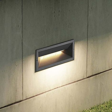 [NEUWERTIG] B-Ware Lucande LED-Wandeinbauleuchte Jaano anthrazit 11W IP65 für Außenbeleuchtung (1/2)