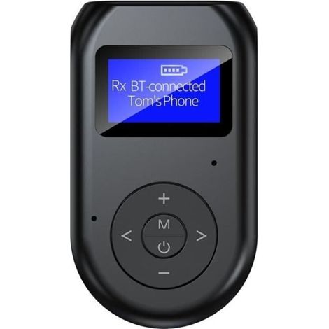 Transmisor y receptor de audio Bluetooth versión 5.0 con pantalla LCD, dongle inalámbrico AUX 2 en 1 para PC y TV con cable (1/4)