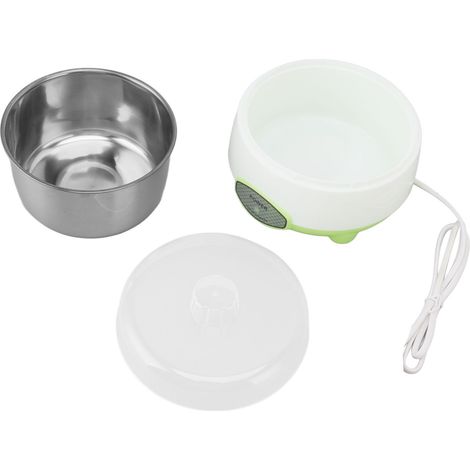 Yaourtière compacte avec récipient en acier inoxydable pour yaourts maison, verte, 15 W, prise européenne 220 V (1/5)