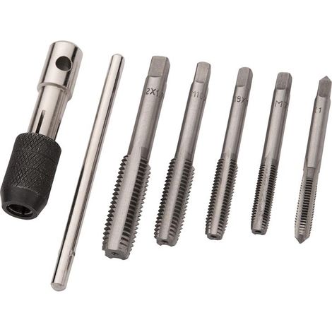 Bluespot 6pc Tap Set Chuck Set Metric M6 M7 M8 M10 & M12 Steel Thread Cutter (1/5)