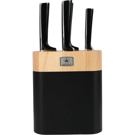 Bloc de 4 couteaux - Noir - Scintibois