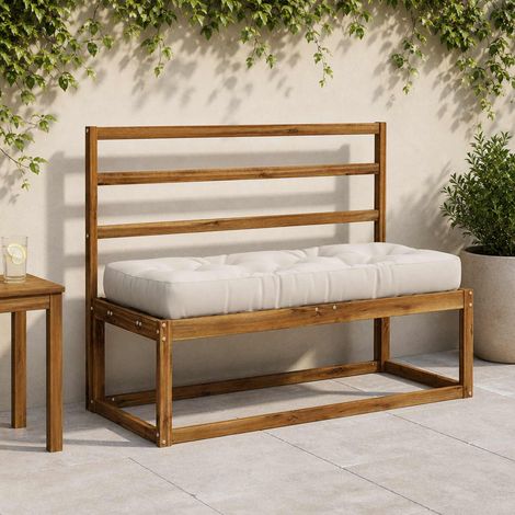 vidaXL Cojín para Pallet VIANEN 100% Poliéster Blanco 120 x 40 x 12 cm (1/5)