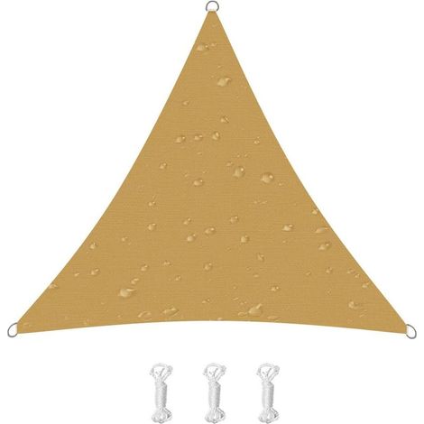 Tenda parasole, protezione UV al 95%, adatta per terrazza, balcone, giardino, feste, eventi all'aperto (2 x 2 x 2 metri, giallo sabbia) (1/5)
