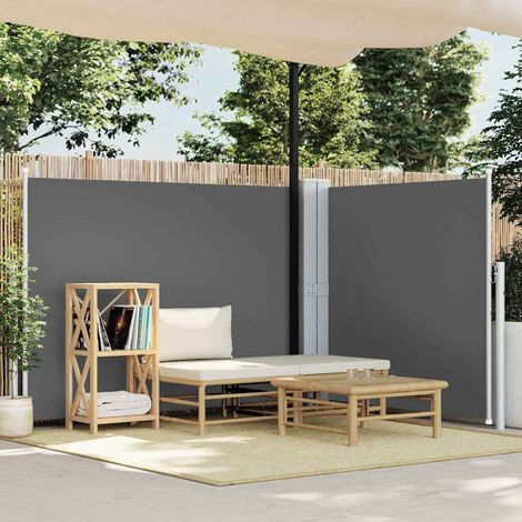 Auvent latéral rétractable-Store banne rétractable Anthracite 140 x 1000 cm 824429 (1/5)