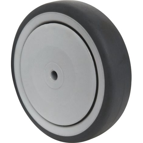 Roue de rechange D.150mm Ch.100kg Caout.gris Axe-D.8mm Long.moyeu 36mm TECWERK (1/2)