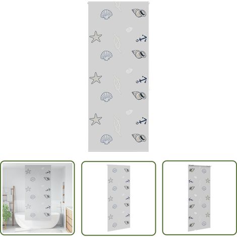 vidaXL Store enrouleur de douche 110x240 cm largeur du tissu 106 cm (1/5)