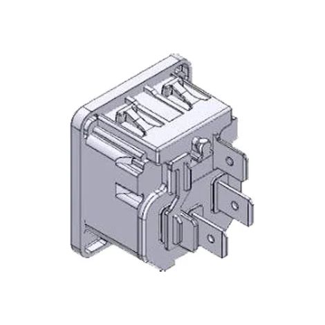 Prise avec porte-fusible - V600 V700 CAME 119RIE127 (1/3)