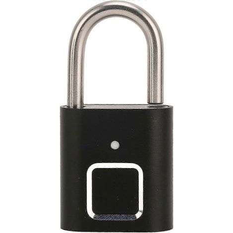 Cadenas à empreinte digitale, cadenas intelligent à empreinte digitale, sans clé, étanche, biométrique, antivol, rechargeable, USB, compatible avec les sacs à dos et les valises (1/5)