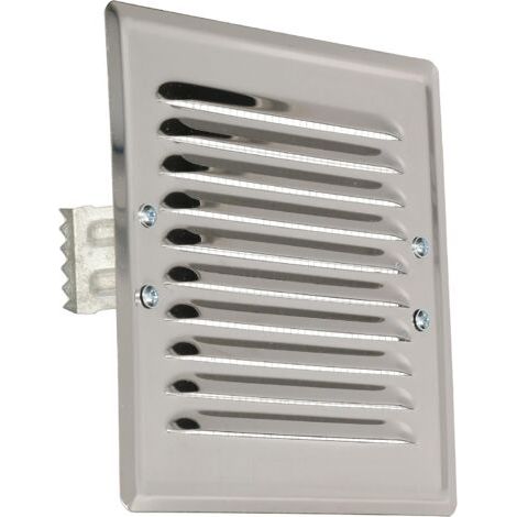 Grille d'aération x mm en métal avec moustiquaire couleur (165 x 165 mm, acier inoxydable)-NANOTEH (1/5)