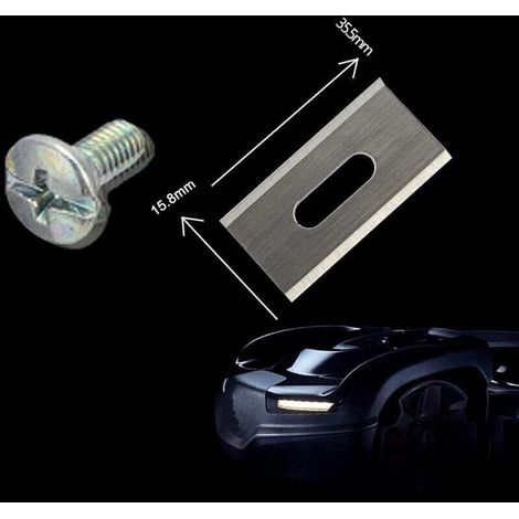 Lot de 30 Couteaux à Gazon en Acier Inoxydable Doublement Affûté – Dimensions 36,5 x 18,5 x 0,65 mm – Compatible avec Moissonneuses Husqvarna (1/4)