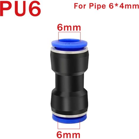 (PU-6-10PCS) Raccord pneumatique PU, connecteur PG pour tuyau d'air, tube, raccord rapide droit à gaz à insertion (1/5)