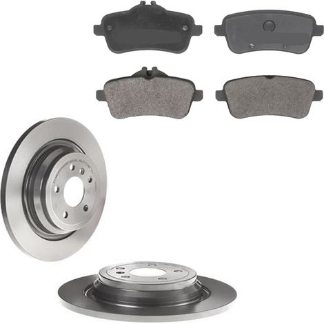 KIT FRENI POSTERIORI compatibile con MERCEDES-BENZ GLE (W166) - DISCHI + PASTIGLIE OEM: P 50 099 , P 50 100 / 18236 , 18254 , 18433 /SOSTITUZIONE DIRETTA/BASSA POLVERE/SILENZIOSO (1/5)