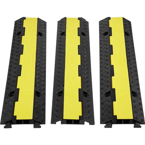 Sécurité Trafic et Chantier Couvercle Rabattable Passage de Câble au Sol 3 PCS 2 Canaux 98x24x4,5 cm Charge 5443 kg (1/5)