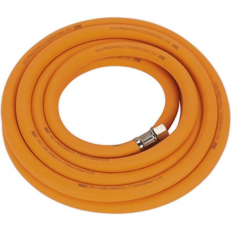 Sealey High-Visibility Hybrid Air Hose with 1/4""BSP Unions 5m x 10mm AHHC538