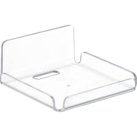 Small Wall Shelves Floating Shelves, Mini Hanging Shelves, No Drilling Acrylic Self Adhesive Shelves for Bathroom, Living Room, Bedroom, Kitchen, Office (Square) (1/5)