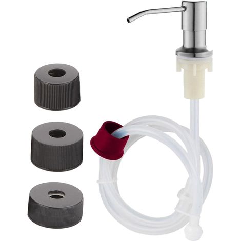 Pompe à savon pour évier de cuisine Tube Prolongateur Pompe À Mousse En Distributeur de savon encastrable pour évier Salle de bain, plan de (1/5)