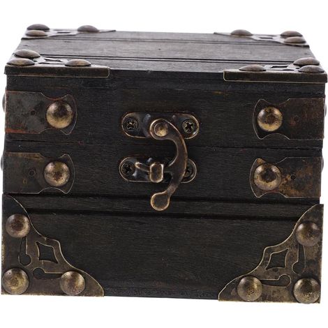 Vintage Schmuckkästchen aus Holz für Damen, Reiseetui für Schmuck und Fotos, Aufbewahrungsort für Schätze