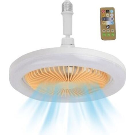 Deckenventilator mit Beleuchtung und Fernbedienung, E27A LED-Deckenventilator, variable Geschwindigkeit, leiser 30-W-Deckenventilator mit integriertem Wandventilator für Timer, für Zimmer (1/5)