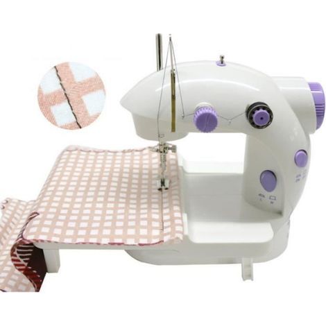 Macchina da cucire tascabile di piccole dimensioni, a due velocità, con doppio filo, mini macchina da cucire elettrica multifunzionale per uso domestico, portatile e pratica. (1/5)