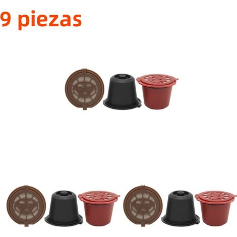 Filtres rechargeables 30-3 pièces pour machine à café Nespresso, capsules réutilisables avec cuillère et brosse, dosettes de café (1/4)