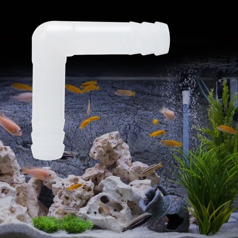Lot de 10 coudes de tuyau d'air en ABS pour aquarium, raccords, vannes de contrôle du débit d'air et accessoires pour pompe à oxygène. (1/5)
