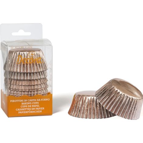 Muffinförmchen in Roségold, 50 x 32 mm, 60 Stück