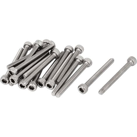 M3x30mm pas 0,5mm Edelstahl Schrauben douille capuchon tête Innensechskantschlüssel 20 pièces (1/4)